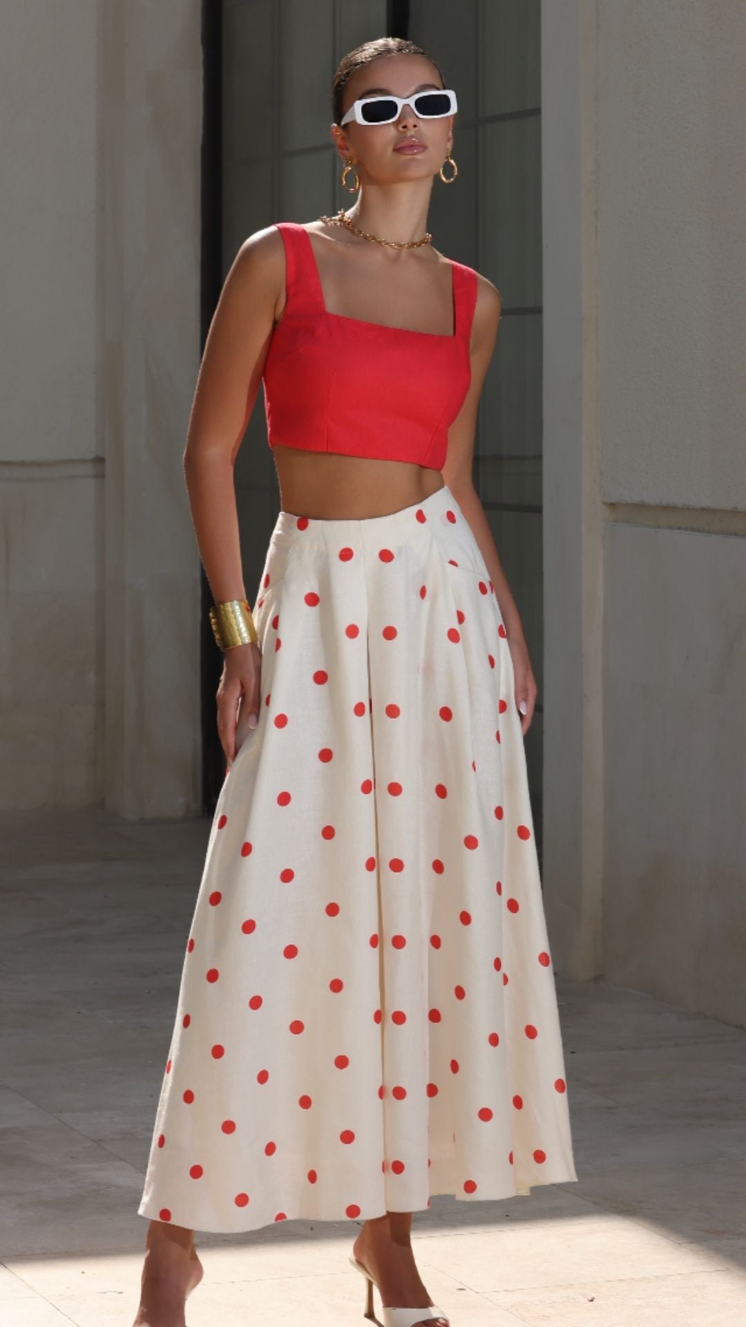 Dolce Dot Maxi Skirt